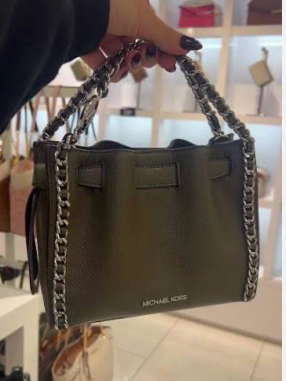 Michael Kors Mina Small Chain Leather Convertible Bag - Picture 5 of 5